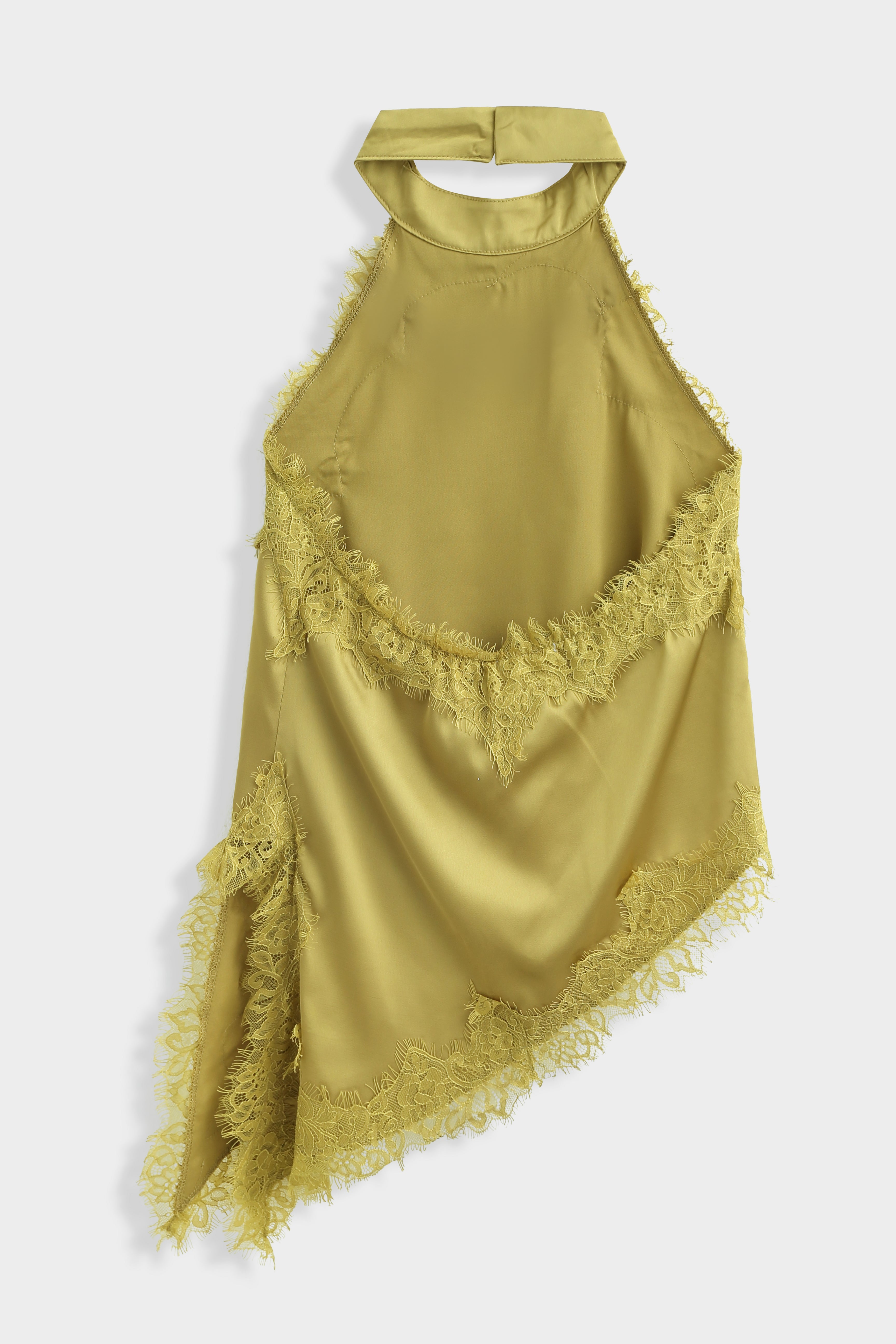 Halter Top Satijn Groen