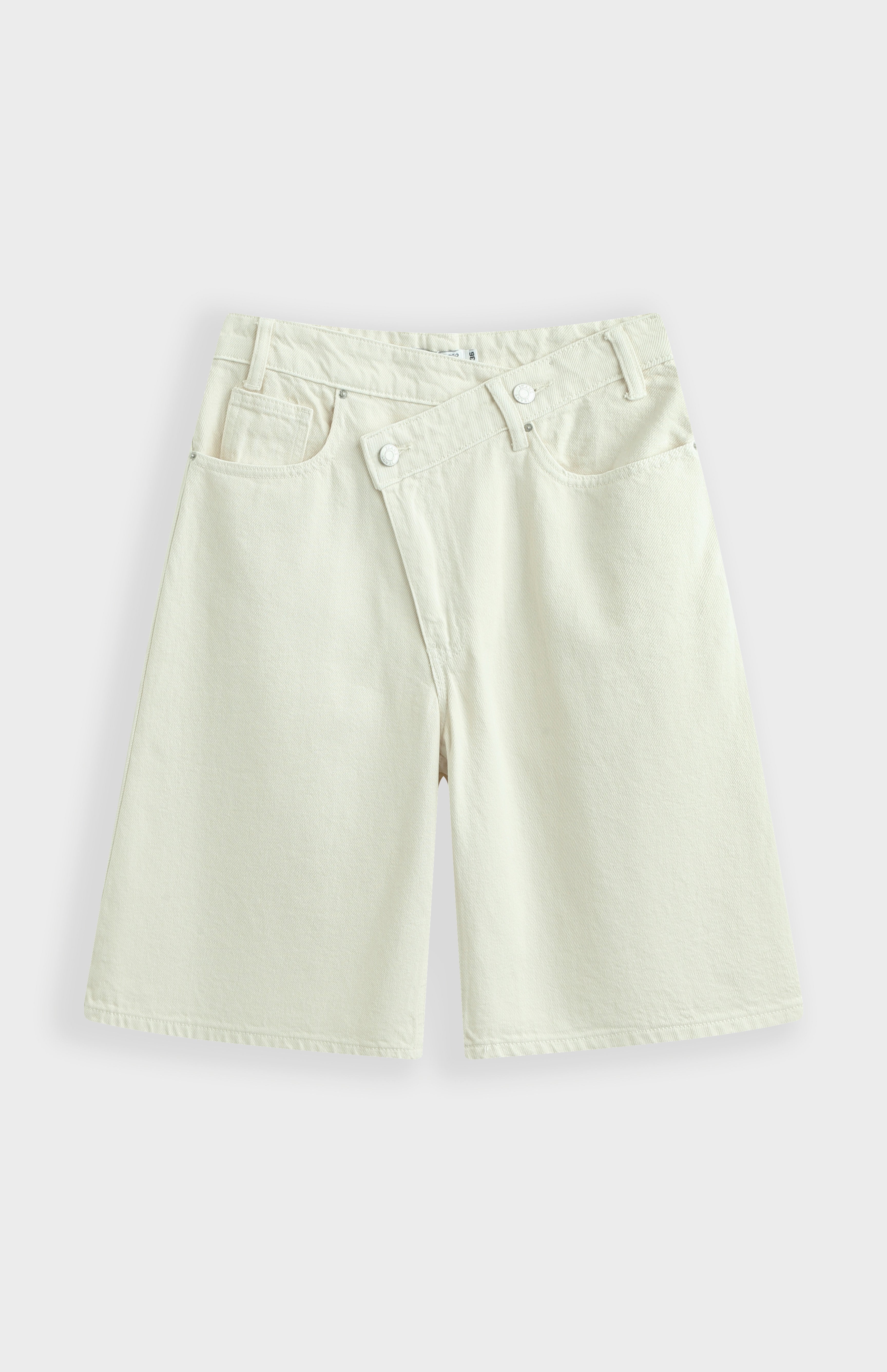 Bermuda Asymmetrische Knoop Beige