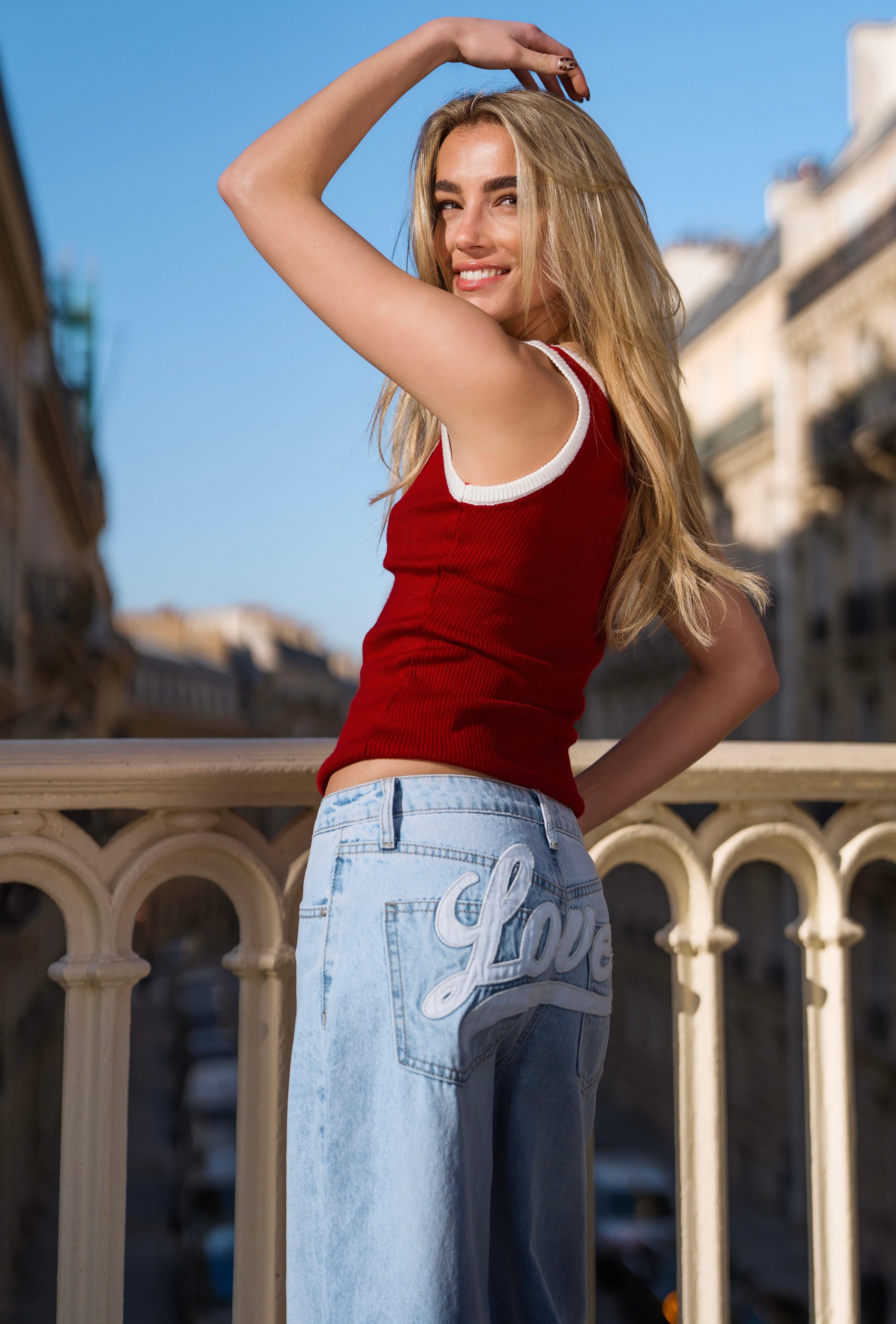 Straight Jeans Love Blauw 3367