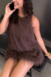 Skort Fluffy Bruin