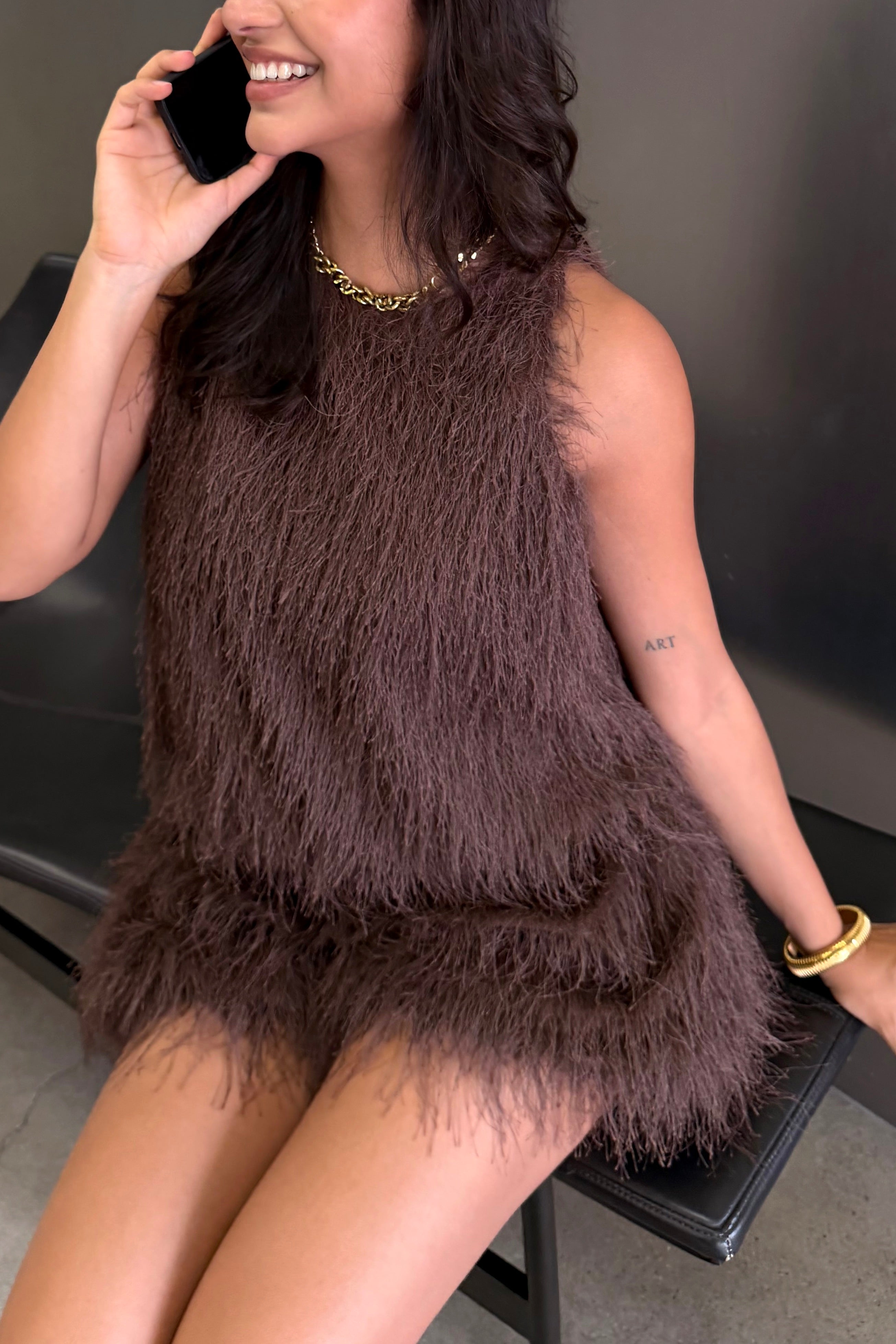 Skort Fluffy Bruin