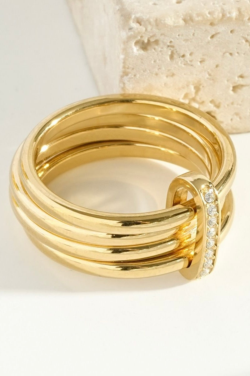 Ring Chunky Linked Goud