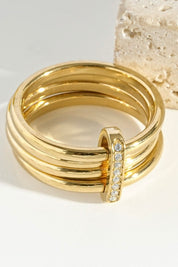 Ring Chunky Linked Goud