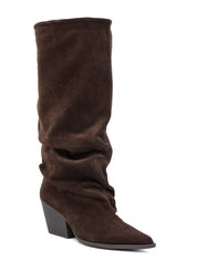 Harper Slouch Boots Suède Bruin