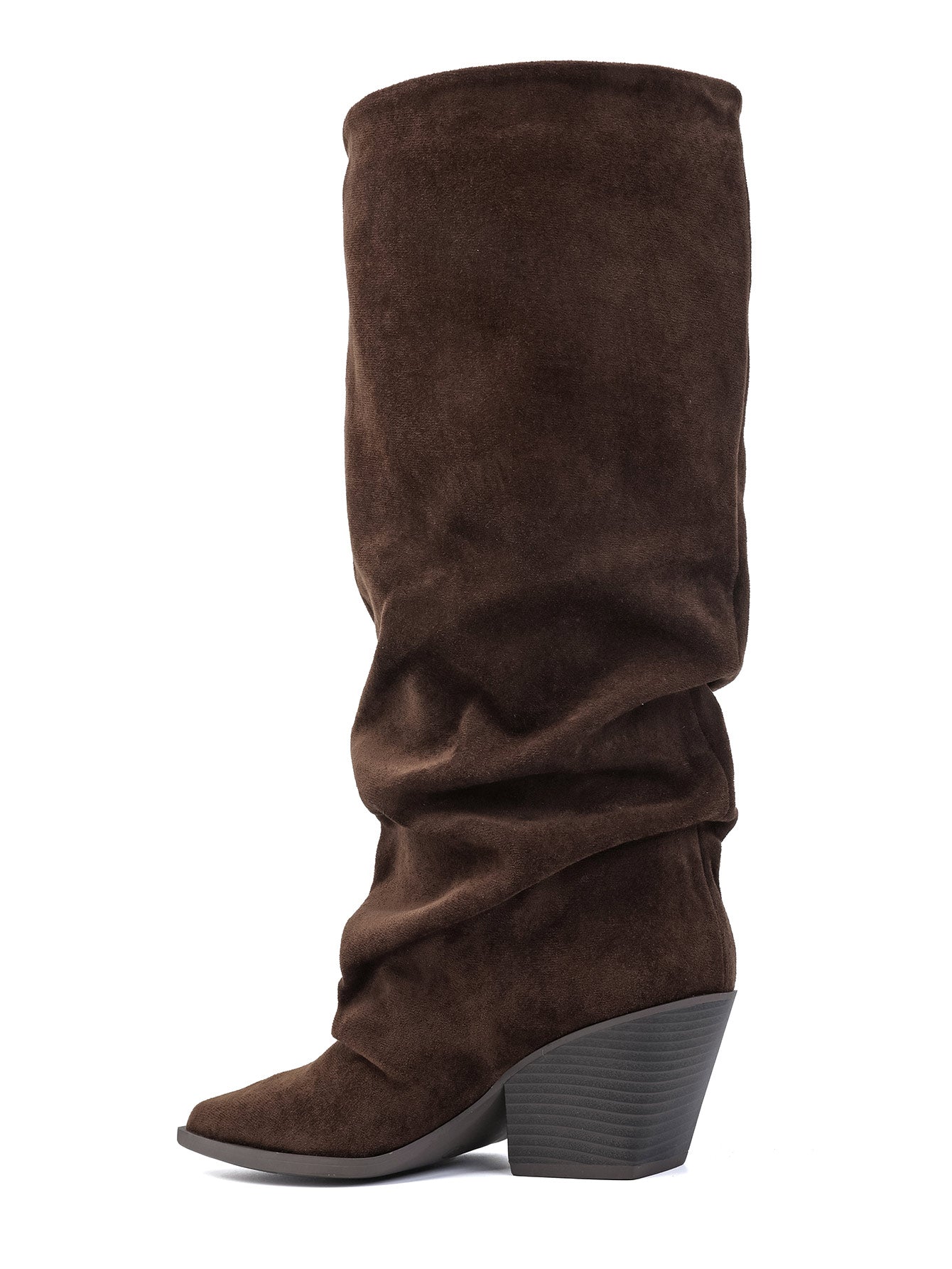 Harper Slouch Boots Suède Bruin