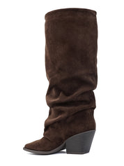 Harper Slouch Boots Suède Bruin