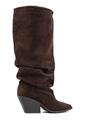 Harper Slouch Boots Suède Bruin