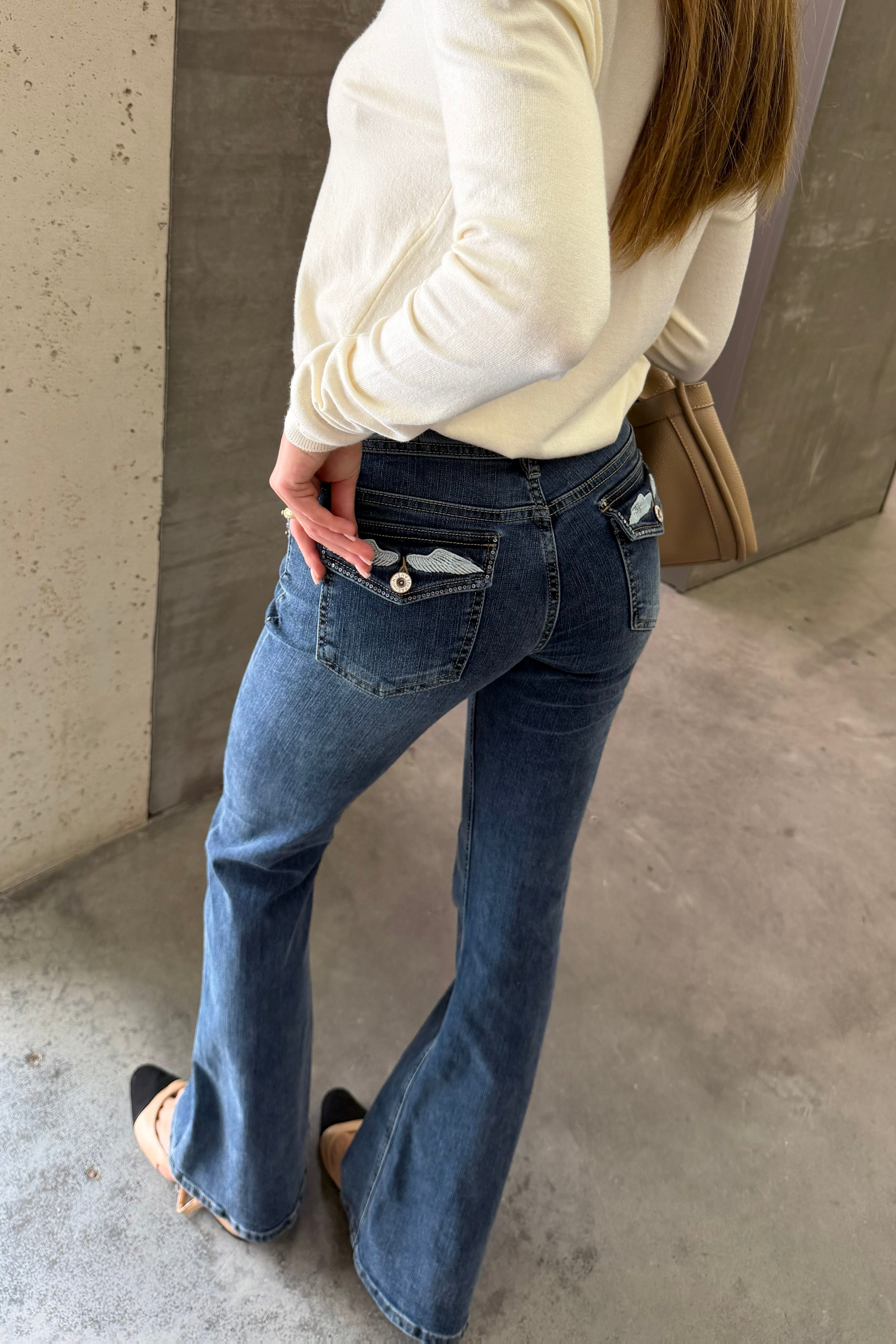 Bootcut Flare Stretch Jeans Wings 5102-1