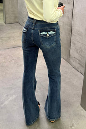 Bootcut Flare Stretch Jeans Wings 5102-1