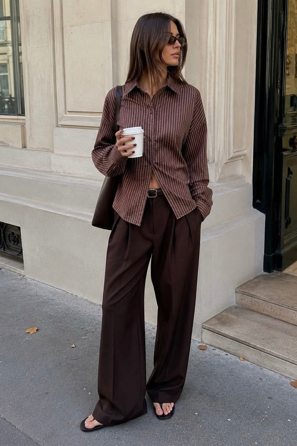 Blouse Getailleerd Bruin