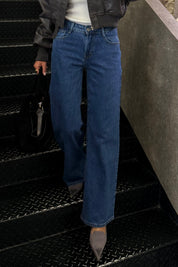 Wide Leg Jeans Mid Waist Sterren 2101-3