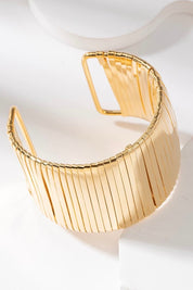 Armband Cuff Lined Glow Goud