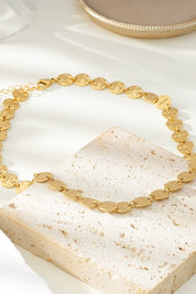 Ketting Textuur Muntjes Goud