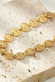 Ketting Textuur Muntjes Goud
