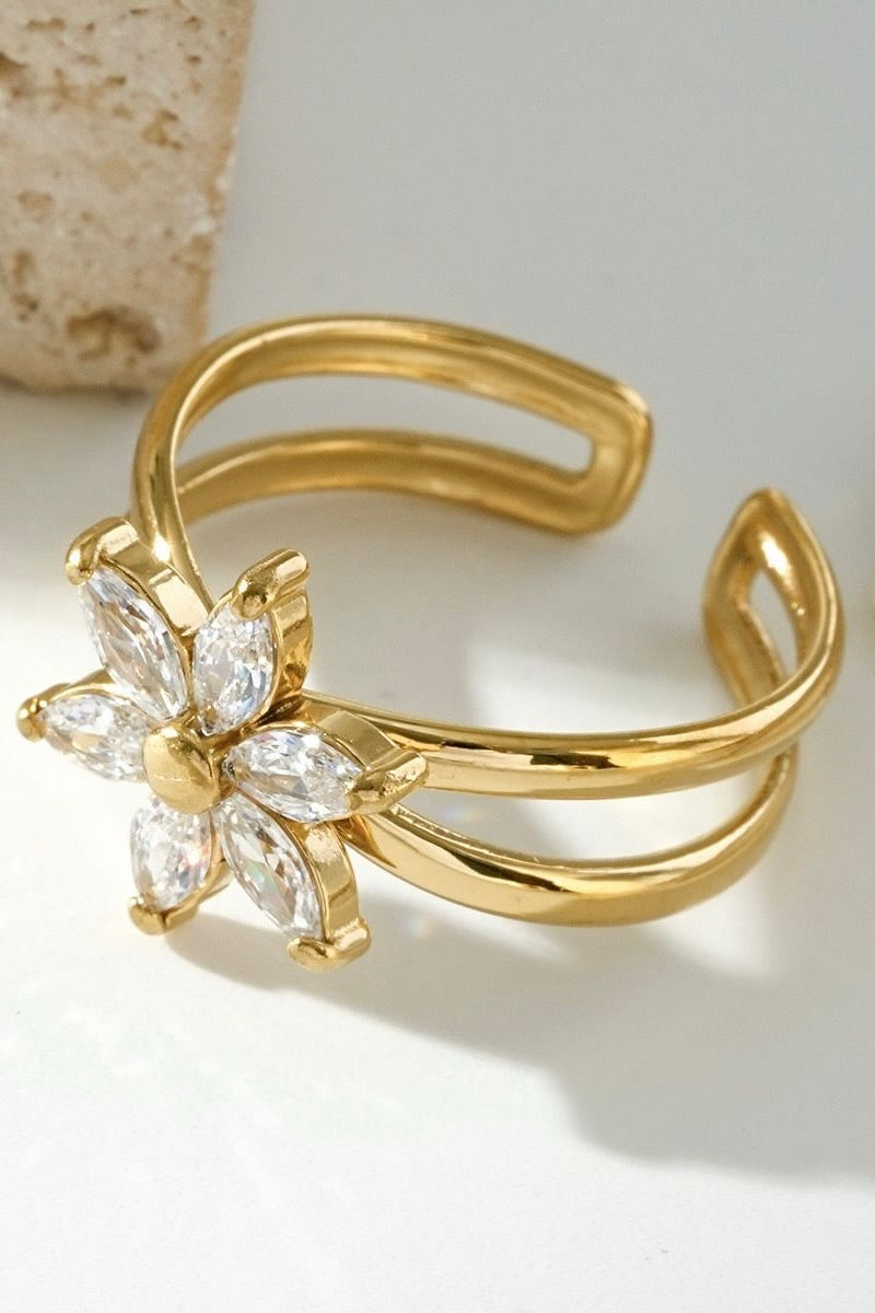 Ring Bloemmotief Goud
