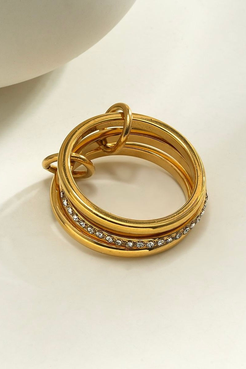 Ring 3 Layers Stack Goud