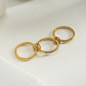 Ring 3 Layers Stack Goud