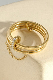 Ring Chain Linked Layers Goud