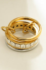 Ring Cube Layers Goud/Zilver