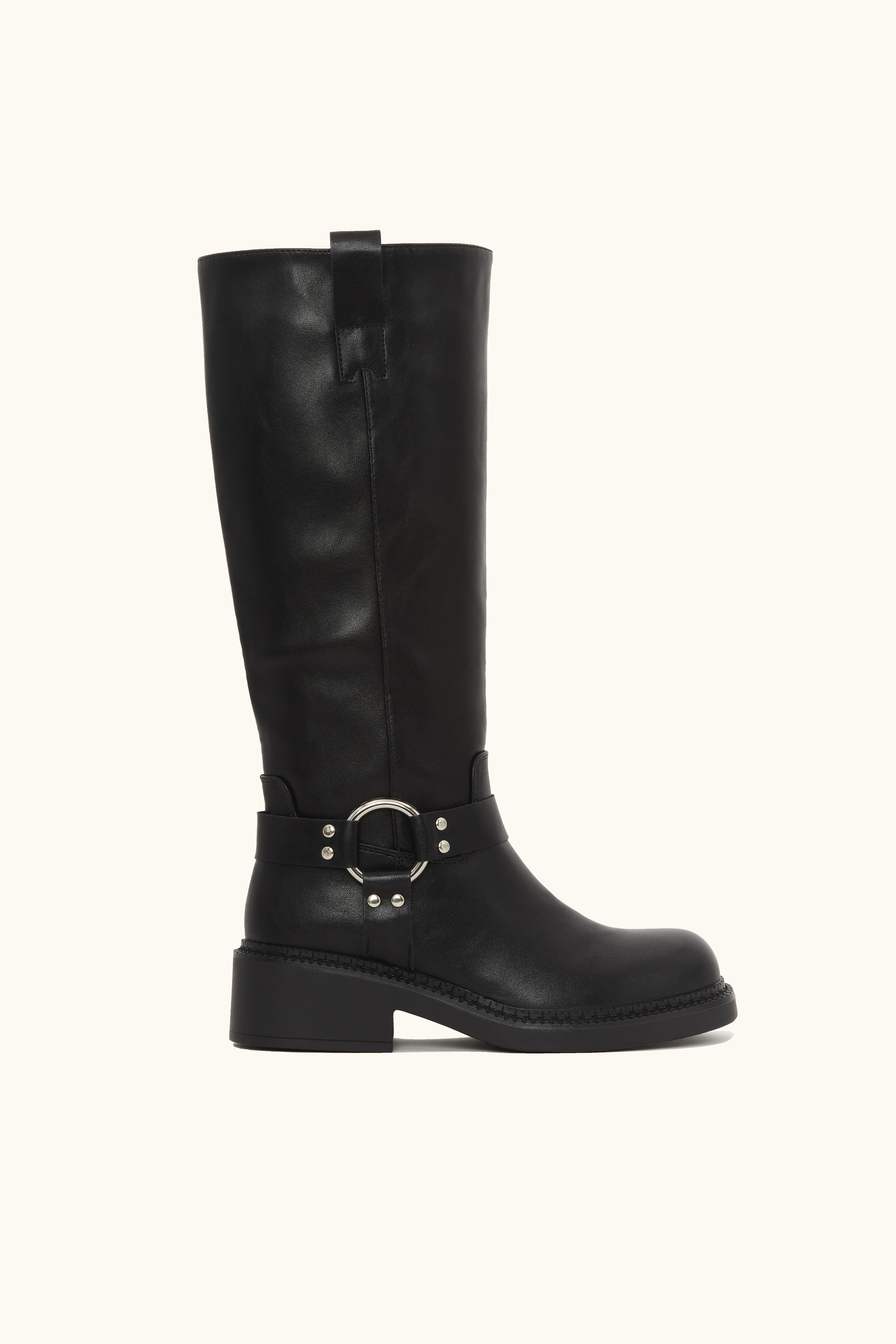 Biker Boots Faux Leather Zwart