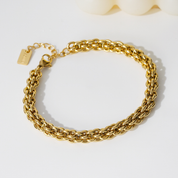 Armband Gevlochten Schakel Goud