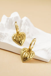 Oorbellen basic hart goud dams oorbellen kleine harten stainless steel waterproof Yehwang Ladylike Fashion