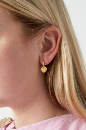 Oorbellen eenvoudige hart goud stainless steel waterproof Yehwang Ladylike Fashion