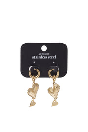 Oorbellen hangende hartjes goud stainless steel waterproof Yehwang Ladylike Fashion