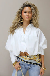 Sjaal motief taupe accessoire als riem punt sjaal voor op jeans