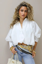 Sjaal motief taupe accessoire als riem punt sjaal voor op jeans