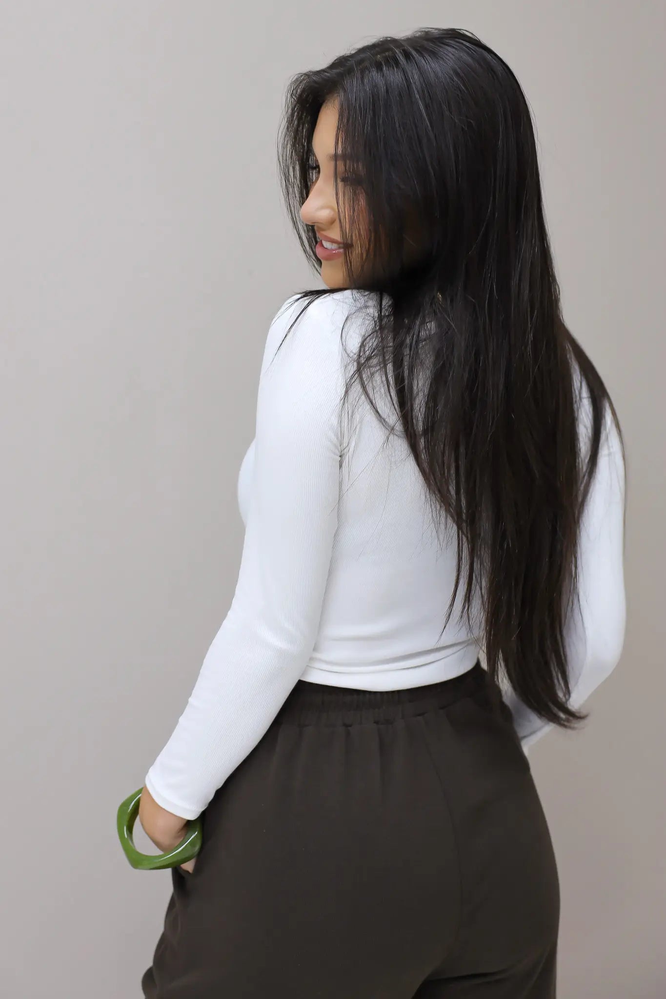 T-shirt lange mouwen wit basic dames t-shirt lange mouwen