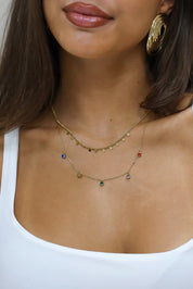 Twee laags muntjes ketting stainless steel waterproof Ladylike Fashion