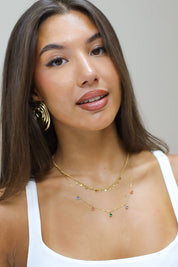 Twee laags muntjes ketting stainless steel waterproof Ladylike Fashion