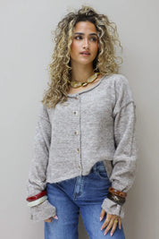 Armband plastic rond donker bruin resin dames armband