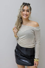 Zwart leren mini rok nep leren rok fake lederen mini rok korte rok