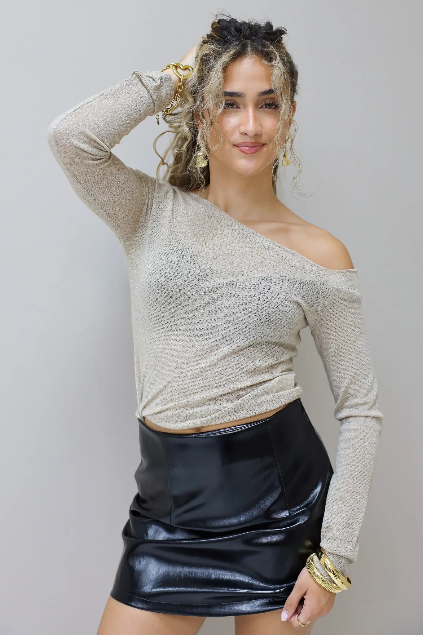 Zwart leren mini rok nep leren rok fake lederen mini rok