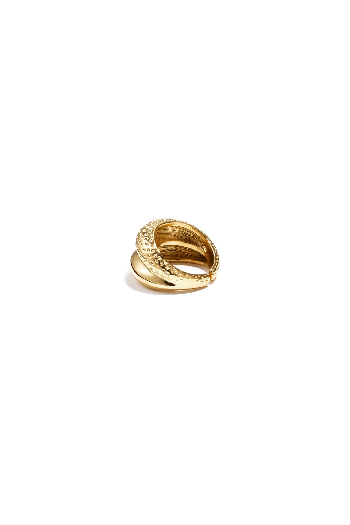 Ring Structuur Dubbel Goud