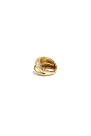 Ring Structuur Dubbel Goud