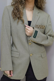 detail vintage ralph lauren blazer khaki