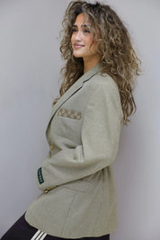 vintage ralph lauren blazer khaki zijaanzicht