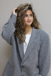 detail reworked vintage cacharel blazer grijs