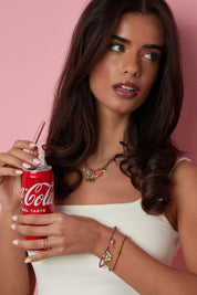 Ketting Koord Bloem Roze