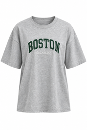 Boston T-shirt grijs voor dames productfoto