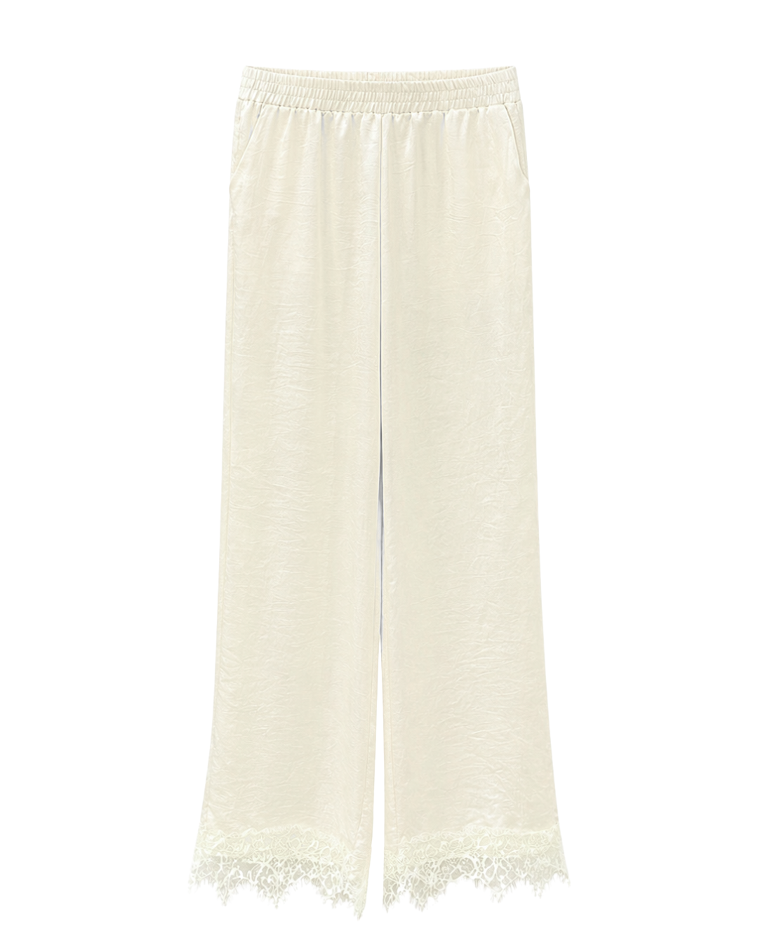 Pantalon Kanten Details Beige