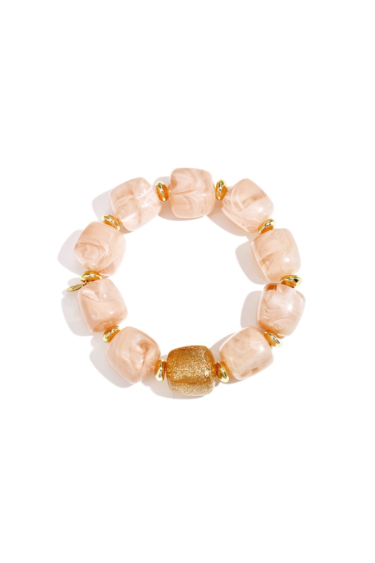 Armband Kralen Glitter Roze