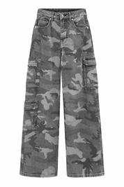 Cargo camouflage jeans grijs productfoto