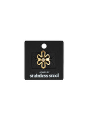 Gouden klaver ring met steentje weergegeven op productkaart