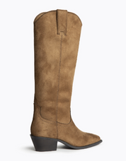 cowboy laarzen camel vegan dames laars achterkant product foto