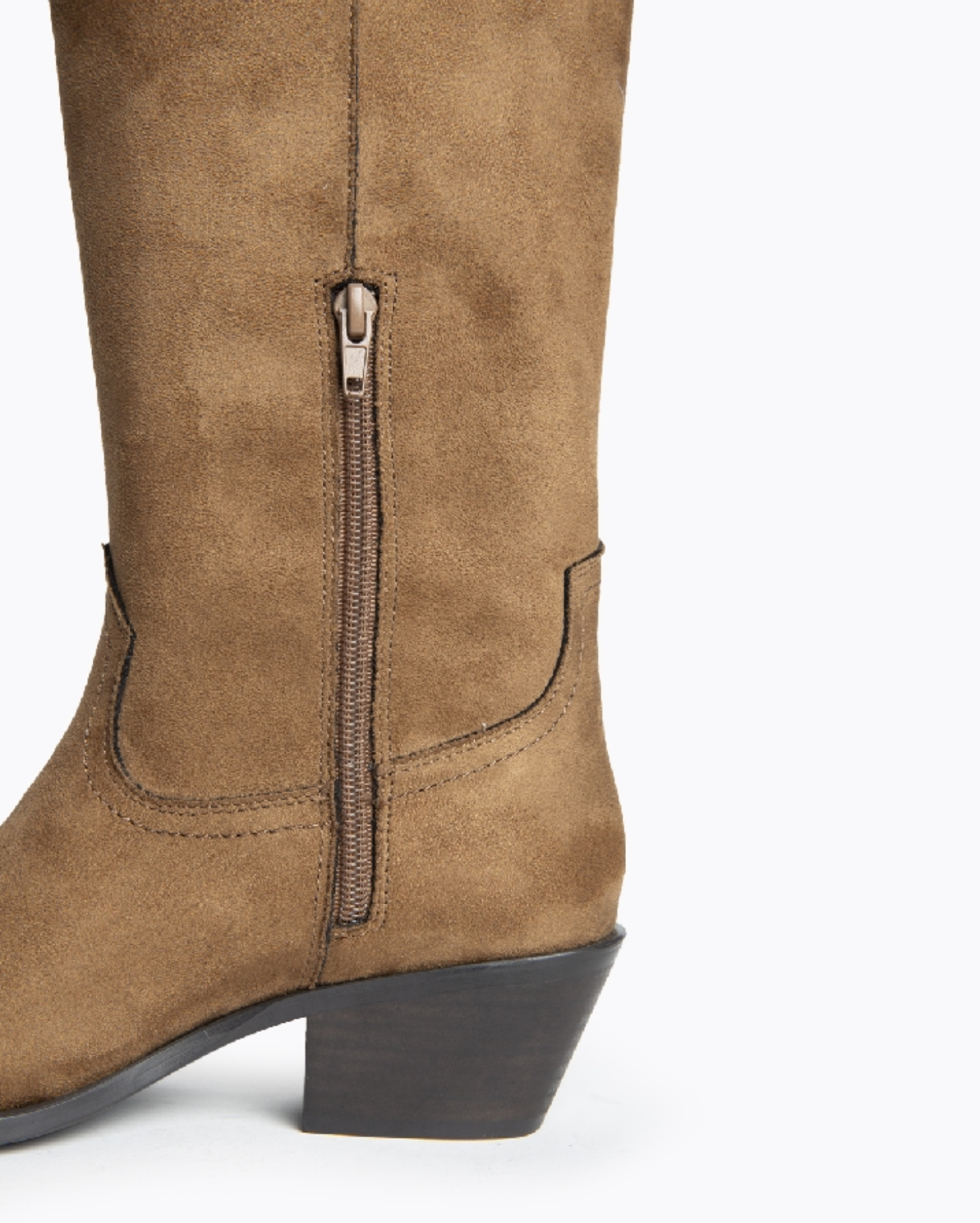 cowboy laarzen camel vegan dames laars close up product foto