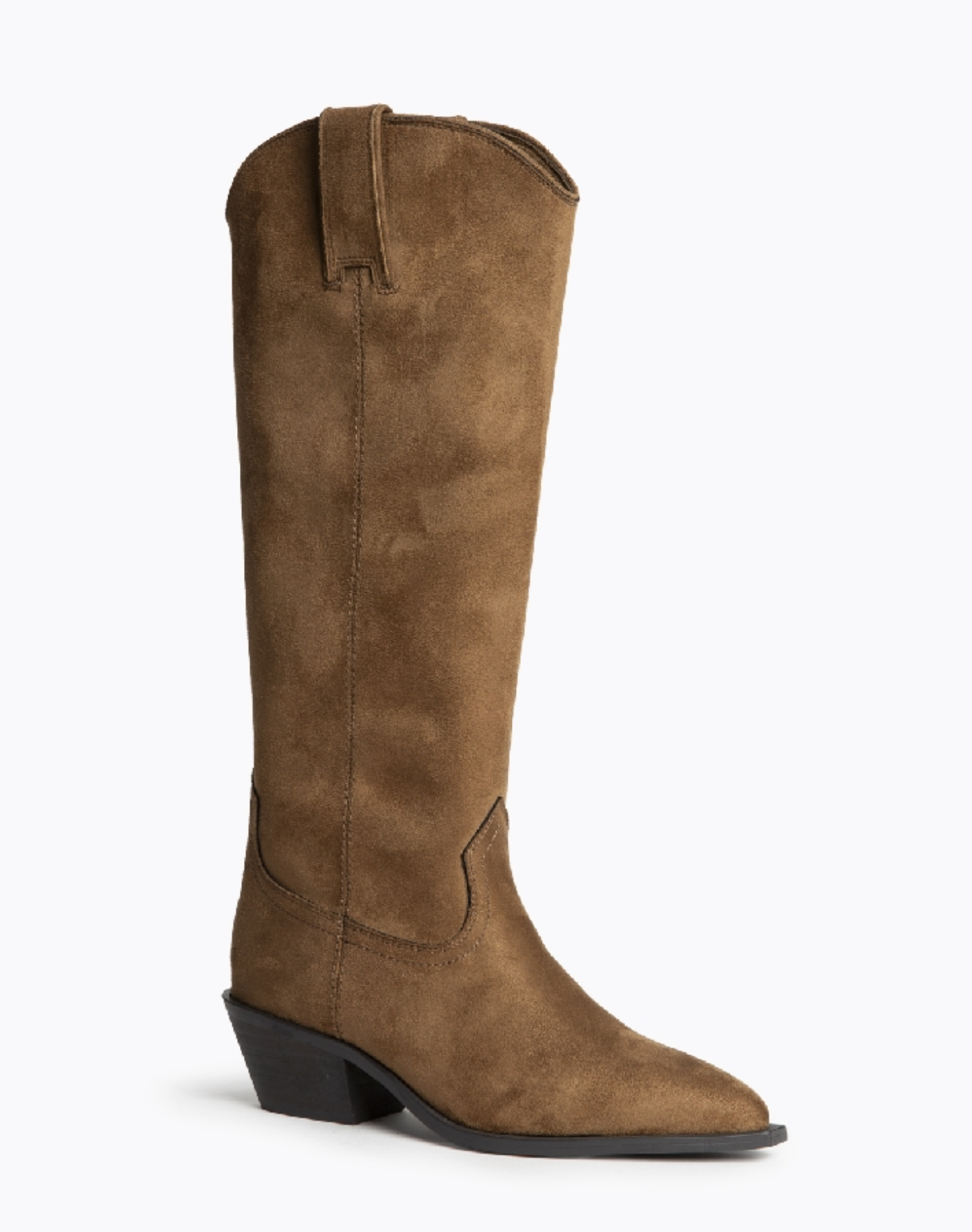 cowboy laarzen camel vegan dames laars zijkant product foto